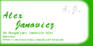 alex janovicz business card
